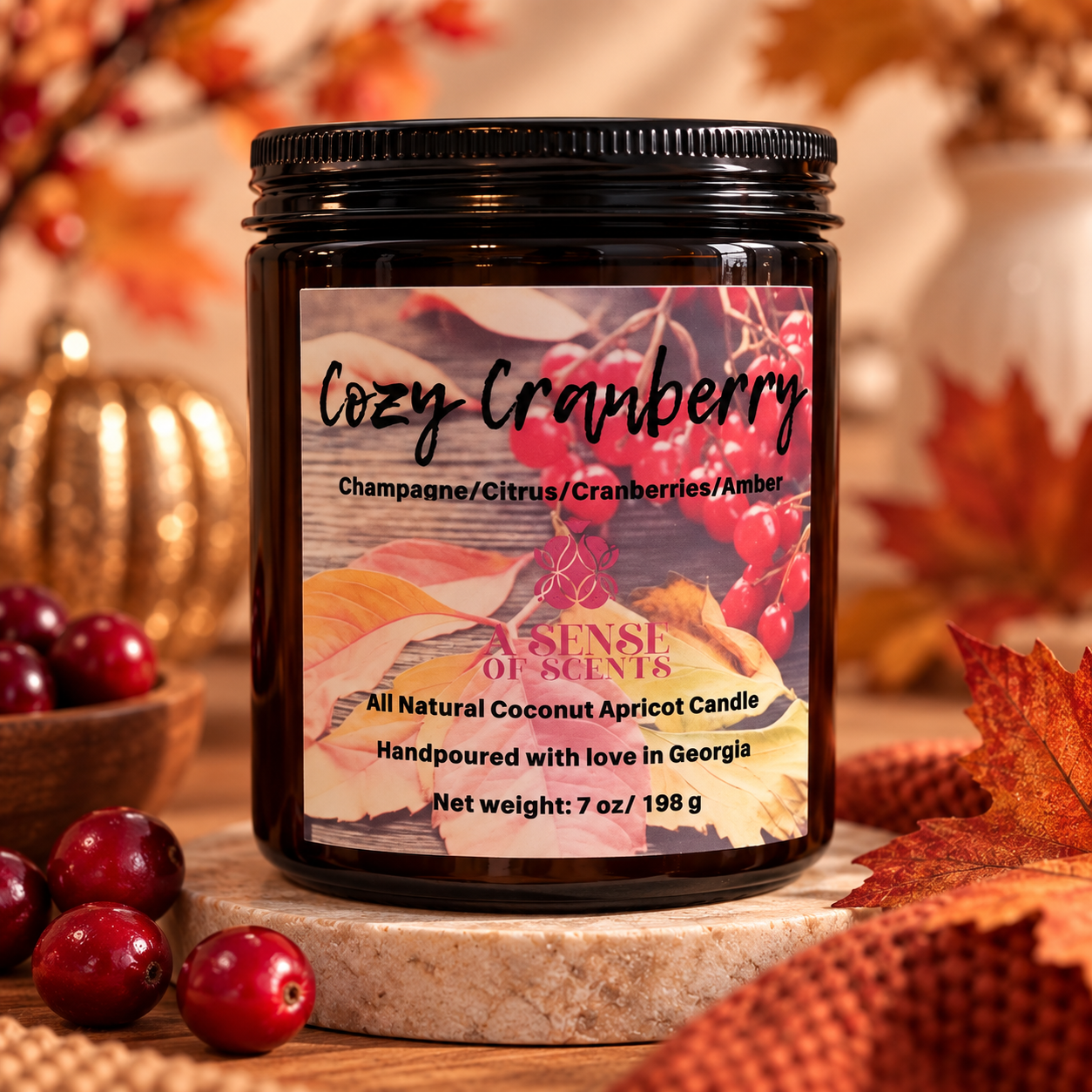Cozy Cranberry 7oz Candle