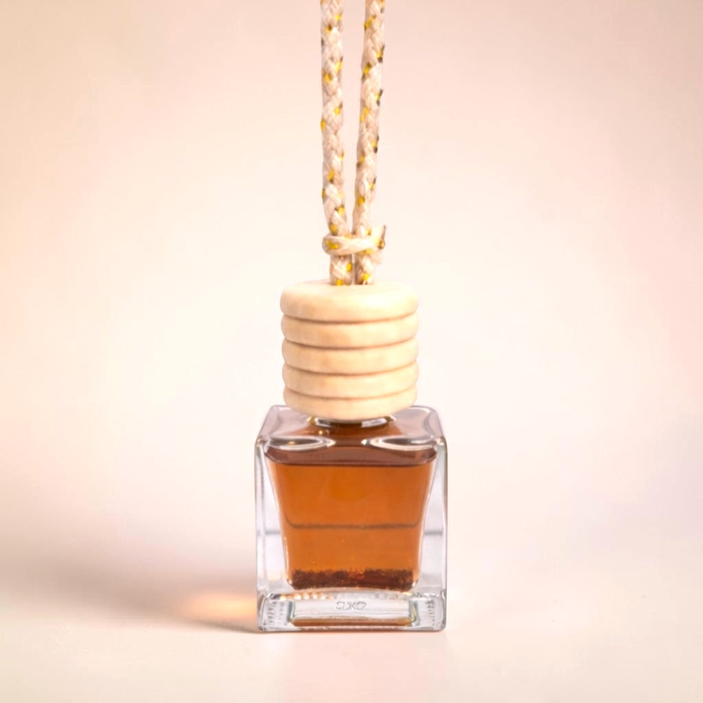 Urban Oak hanging car diffuser by A Sense of Scents, a non-toxic woodsy-scented car air freshener